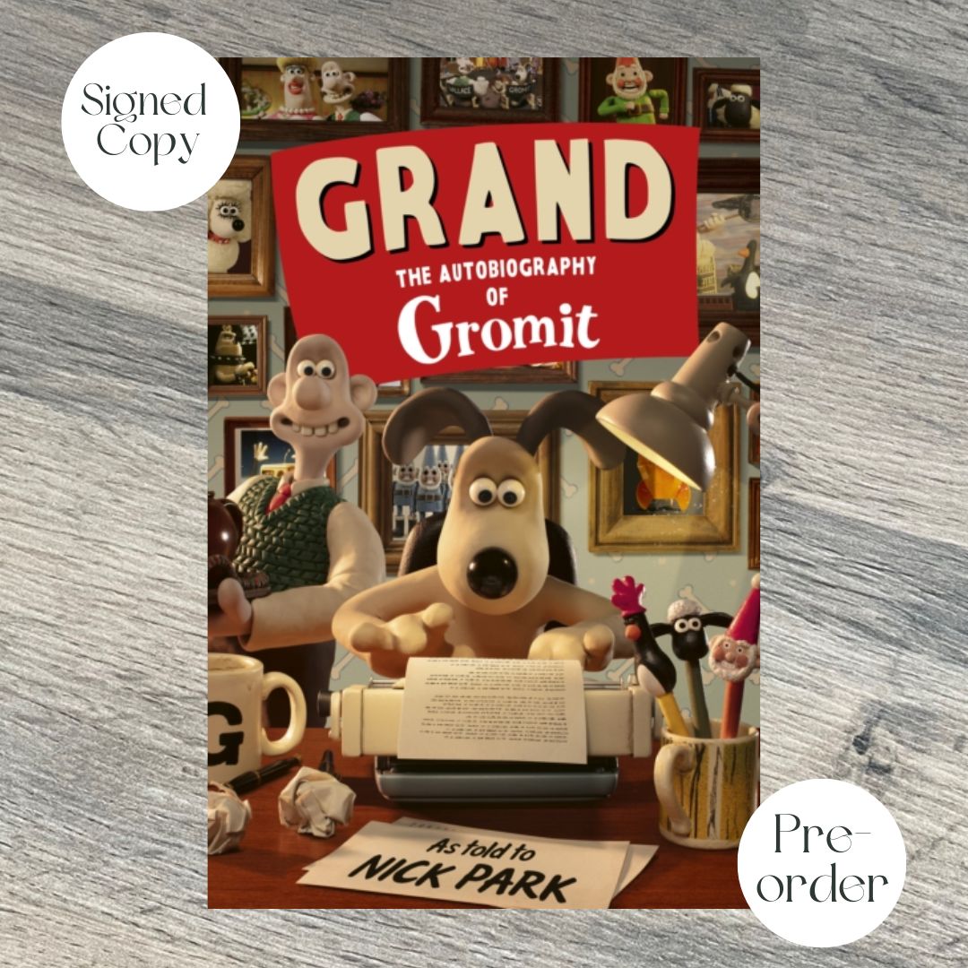 GRAND: THE AUTOBIOGRAPHY OF Gromit by Nick Park SIGNED, STAMPED & SPRAYED EDGE EDITION